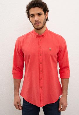 Erkek Kırmızı Gömlek Uzunkol - 50200410010