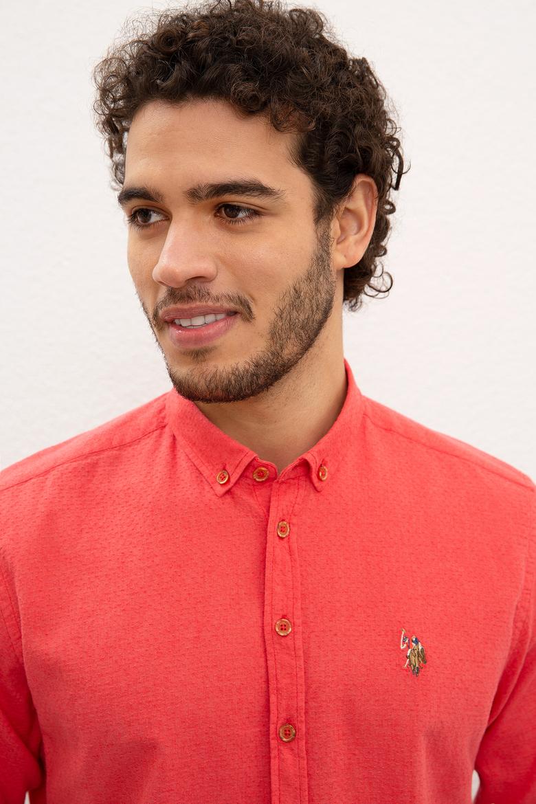 Erkek Kırmızı Gömlek Uzunkol - 50200410010