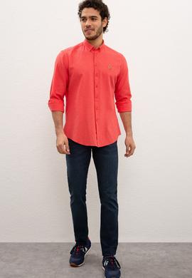 Erkek Kırmızı Gömlek Uzunkol - 50200410010
