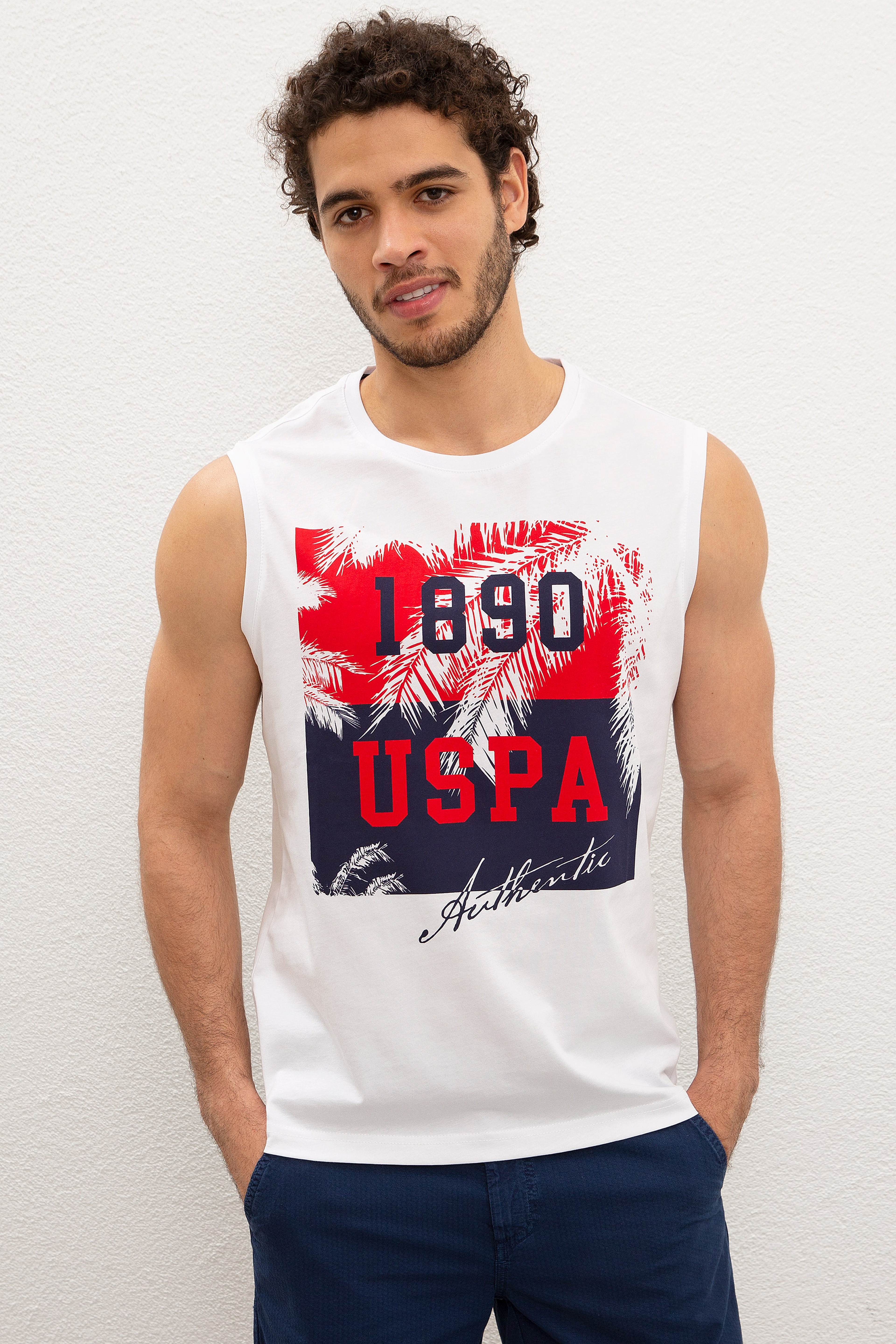 Erkek Beyaz T-shirt - Image 1