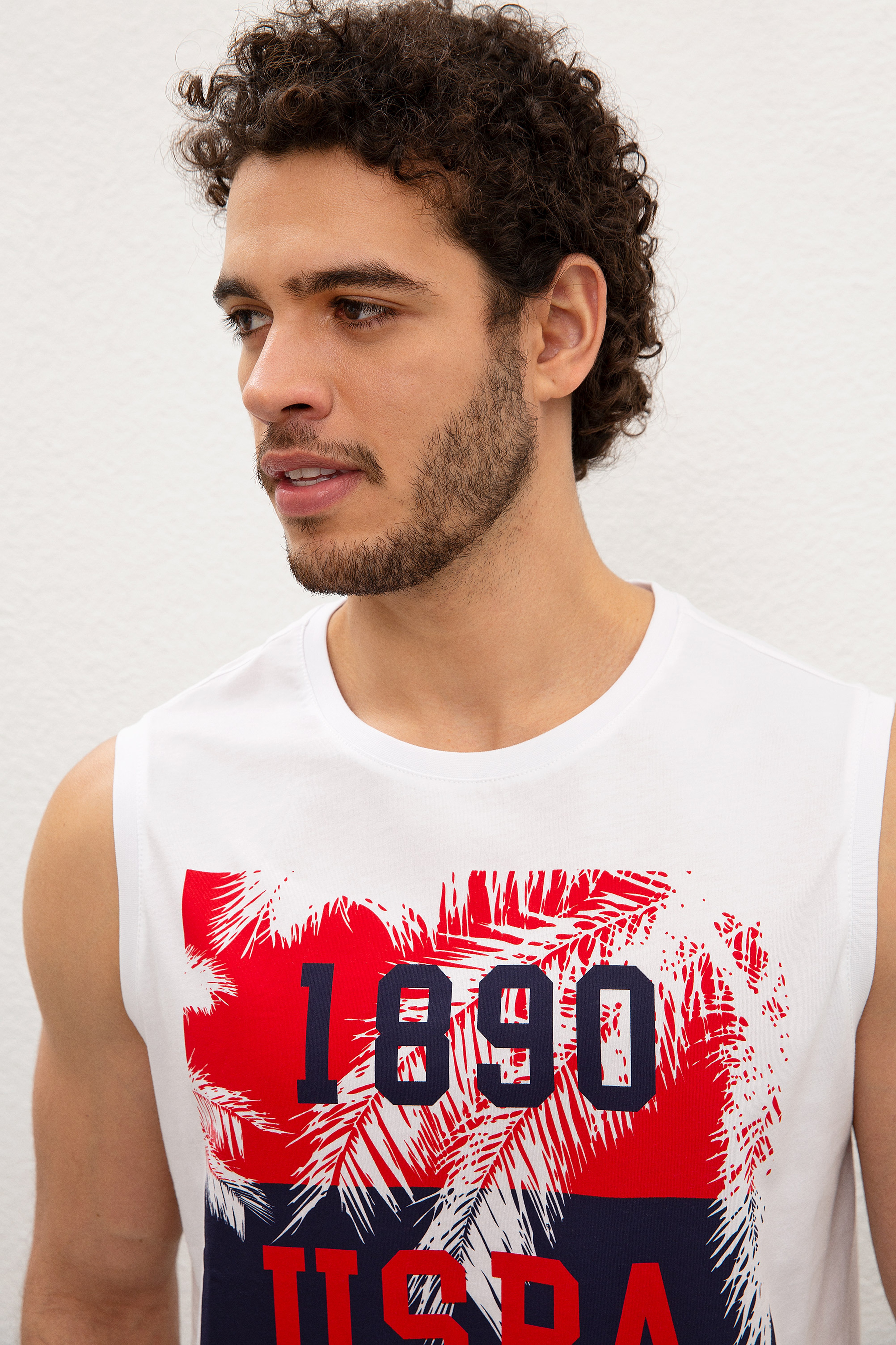 Erkek Beyaz T-shirt - Image 2