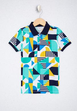 Erkek Çocuk Beyaz Polo Yaka Tişört - 50220322001