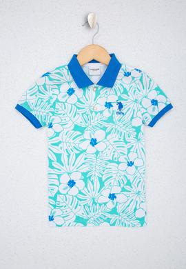 Erkek Çocuk Yeşil Polo Yaka Tişört - 50220376012