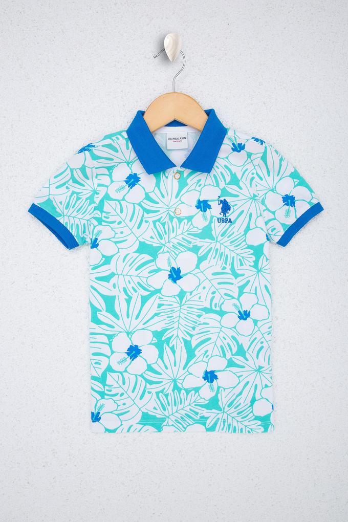 Erkek Çocuk Yeşil Polo Yaka Tişört