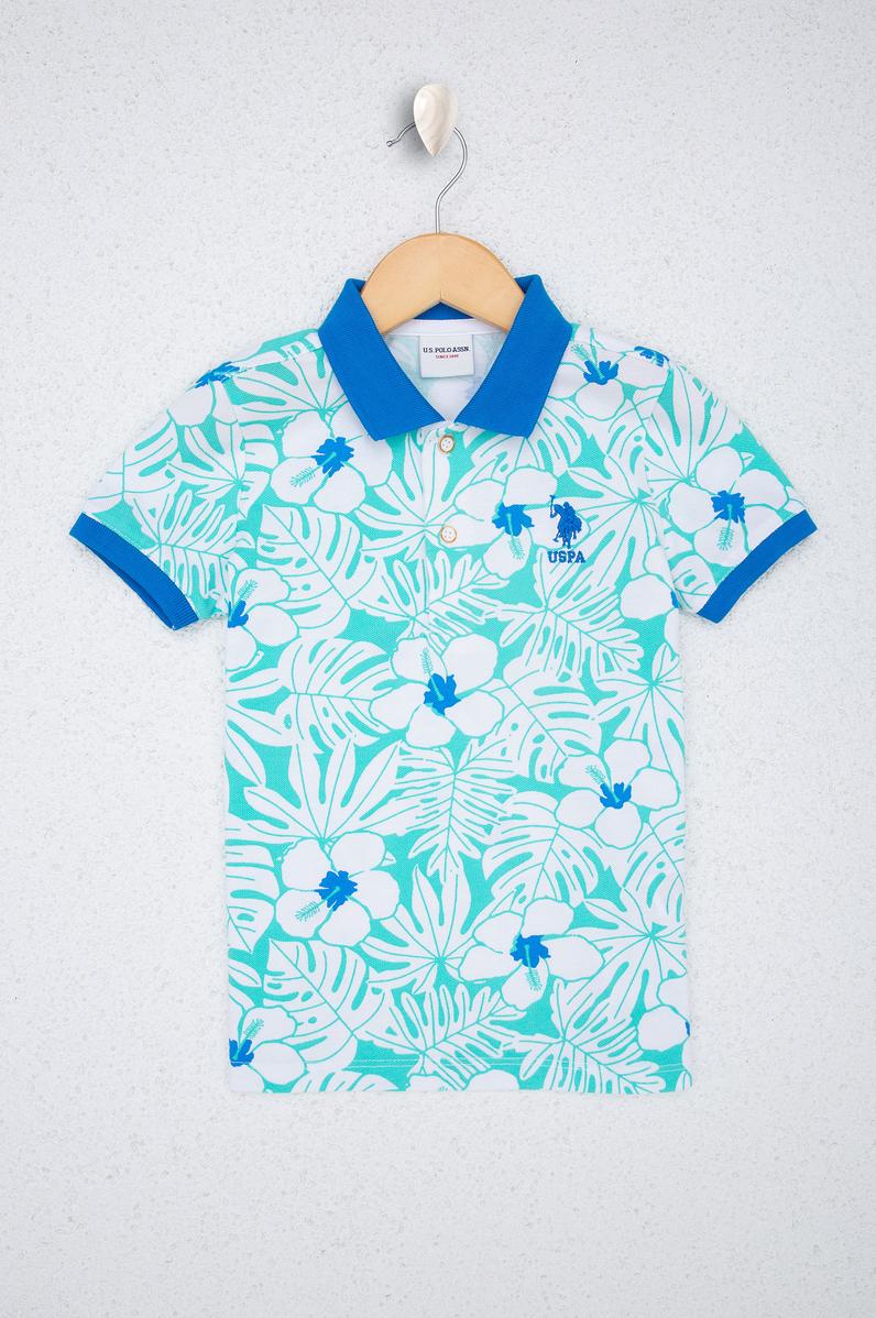 Erkek Çocuk Yeşil Polo Yaka Tişört