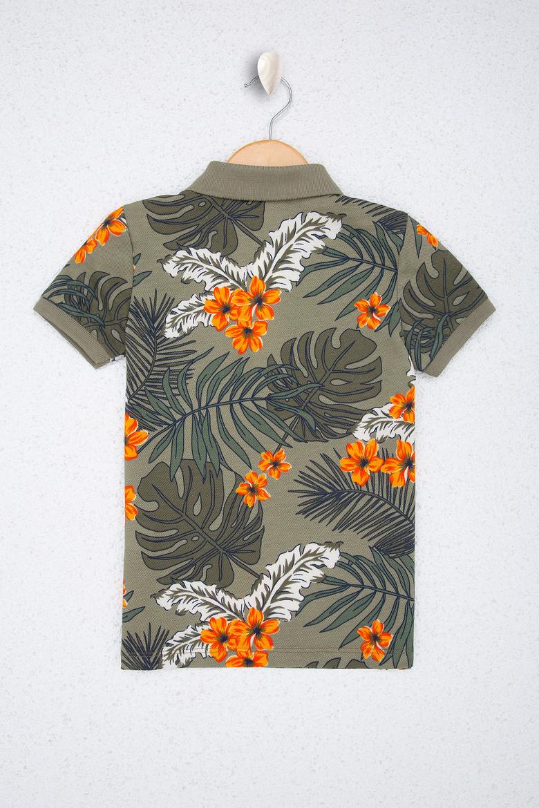 Erkek Çocuk Yeşil Polo Yaka Tişört - 50220380013