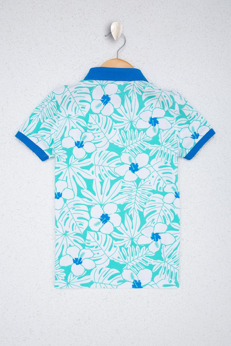 Erkek Çocuk Yeşil Polo Yaka Tişört - 50220376012