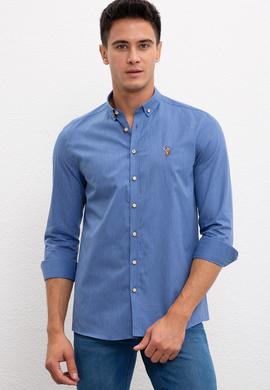 Erkek Mavi Uzun Kollu Gömlek - 50207836014