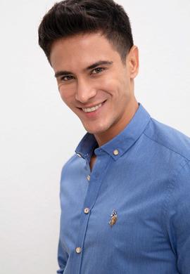 Erkek Mavi Uzun Kollu Gömlek - 50207836014