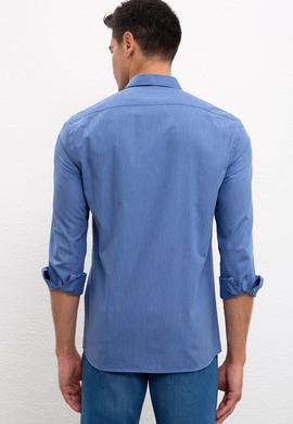 Erkek Mavi Uzun Kollu Gömlek - 50207836014