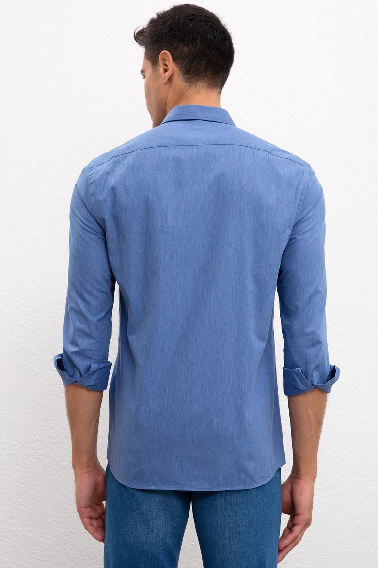 Erkek Mavi Uzun Kollu Gömlek - 50207836014