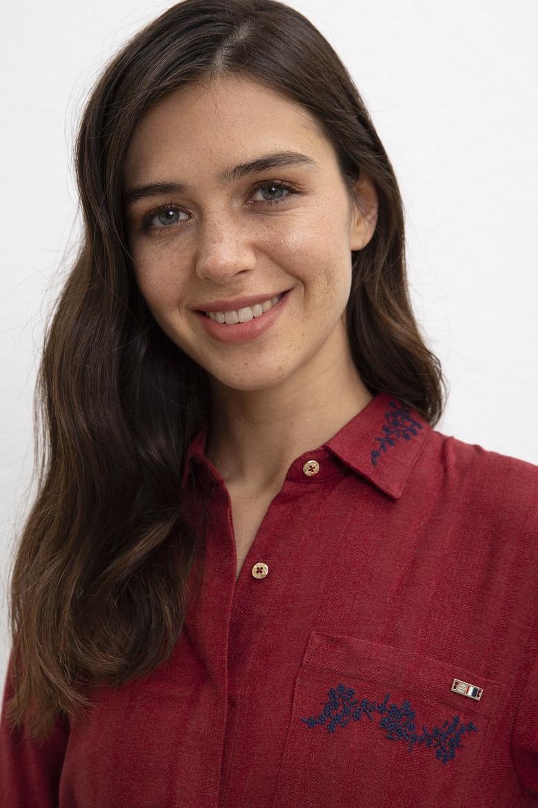 Kadın Kırmızı Dokuma Elbise - 50207763008