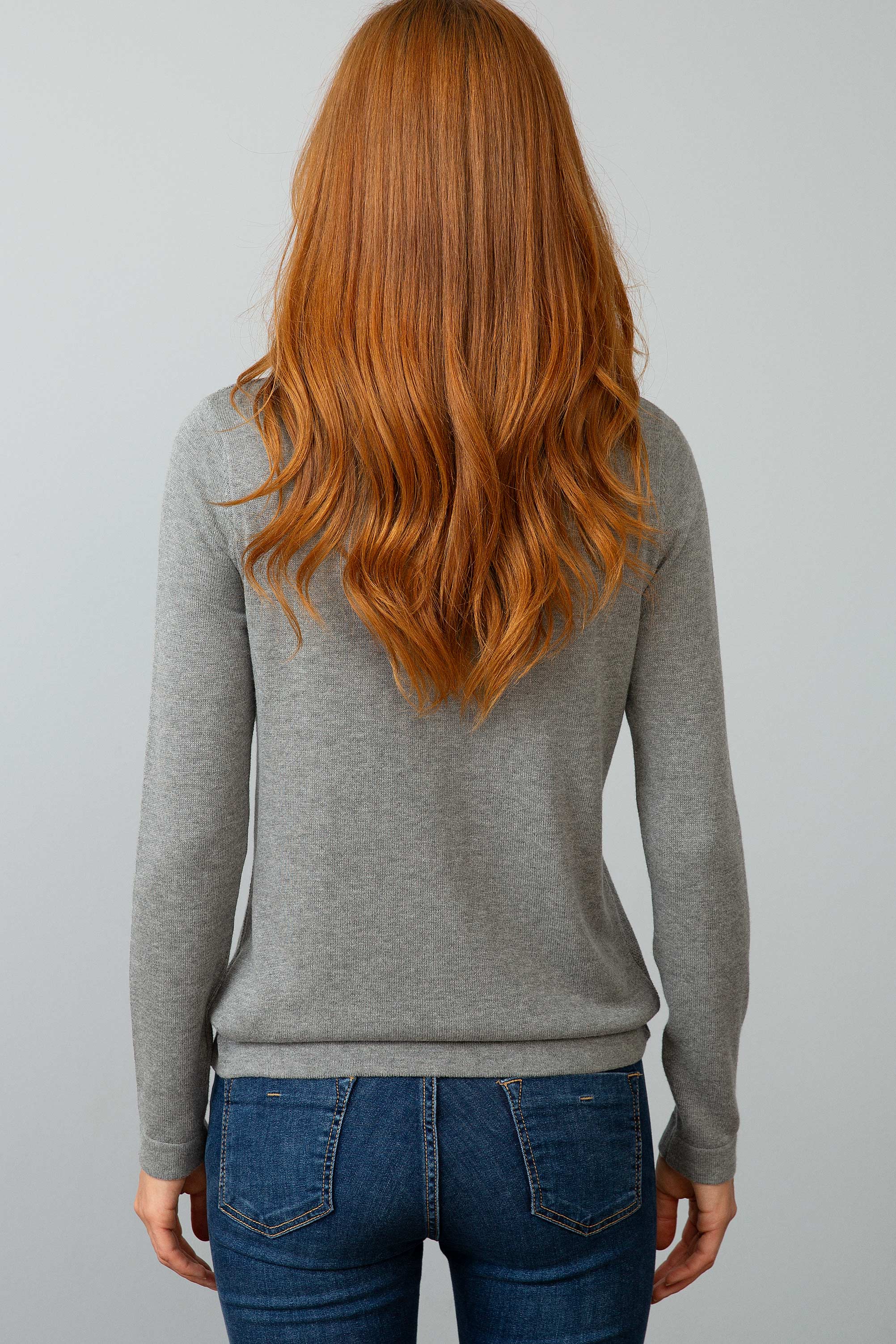 Gri Triko Hırka Basic - Image 3