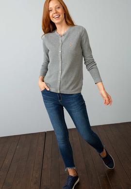 Gri Triko Hırka Basic - 50193782008