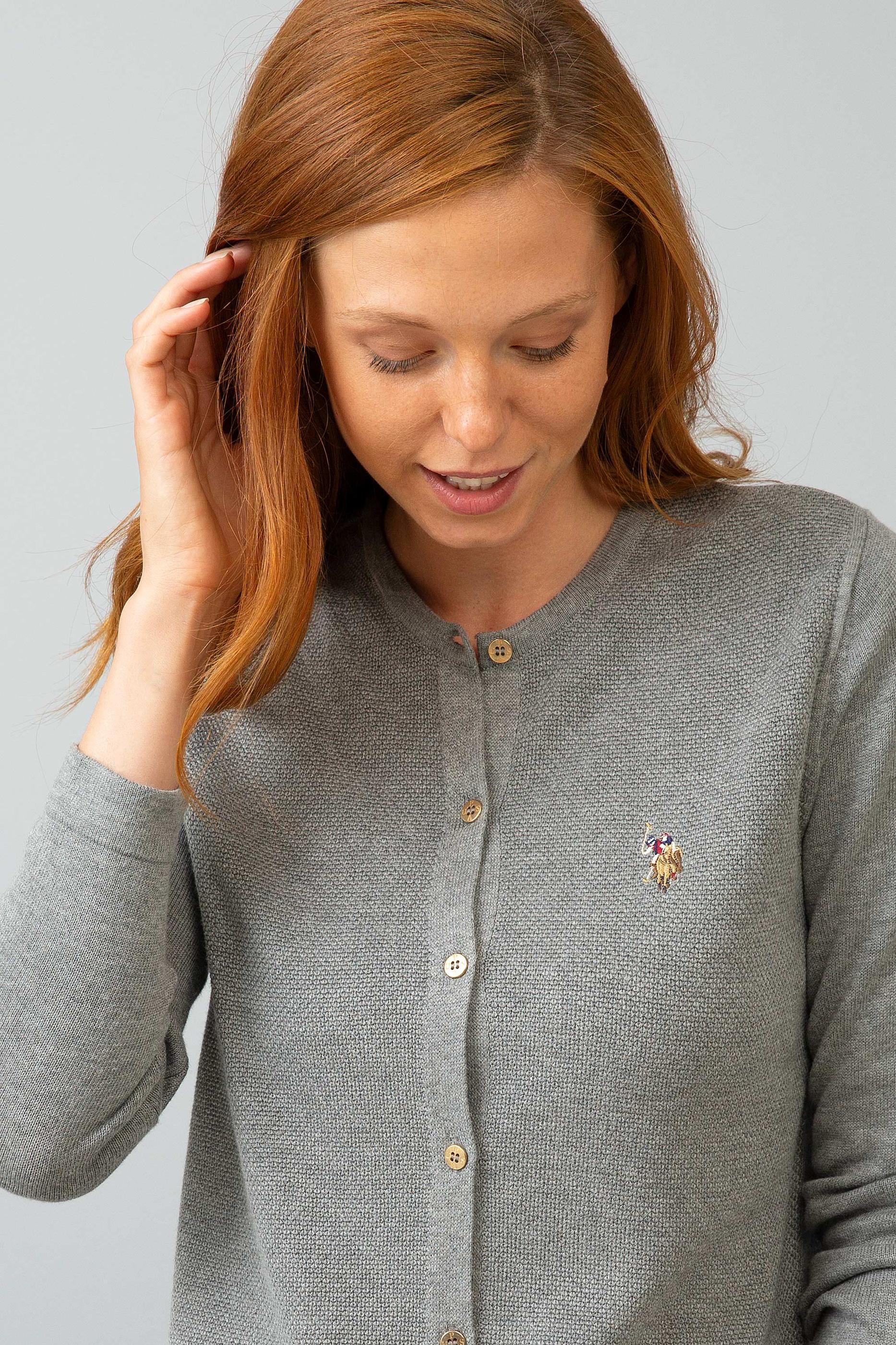 Gri Triko Hırka Basic