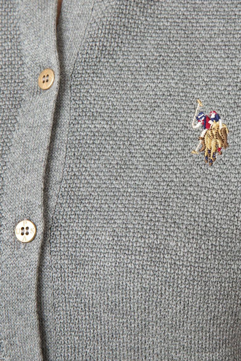 Gri Triko Hırka Basic - 50193782008