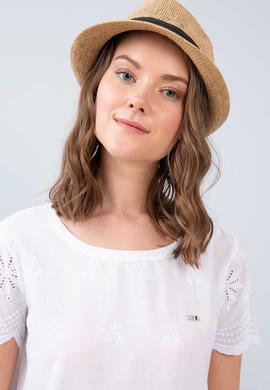 Kadın Beyaz Bisiklet Yaka T-Shirt - 50203317002