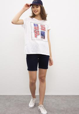 Kadın Beyaz Tişört - 50220931001