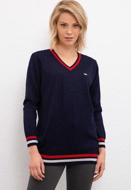 Kadın Lacivert Triko Kazak - 50206809012