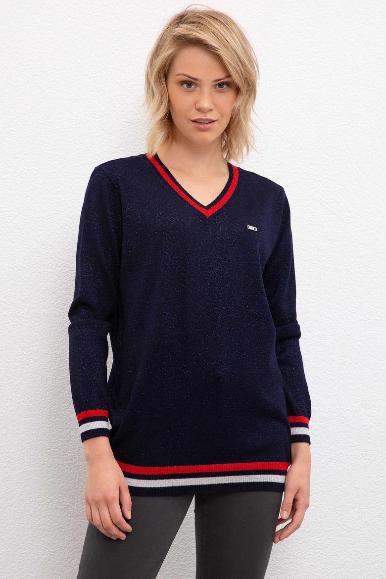 Kadın Lacivert Triko Kazak - 50206809012