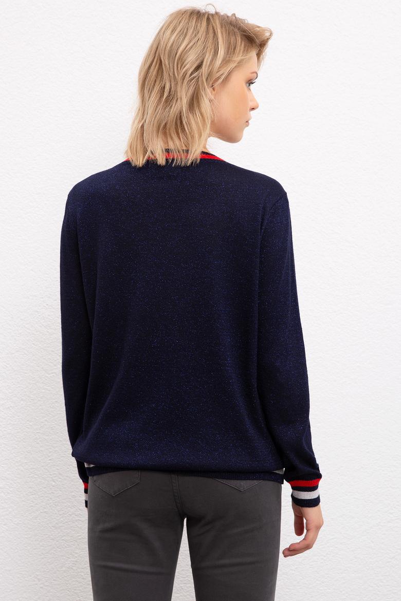 Kadın Lacivert Triko Kazak - 50206809012