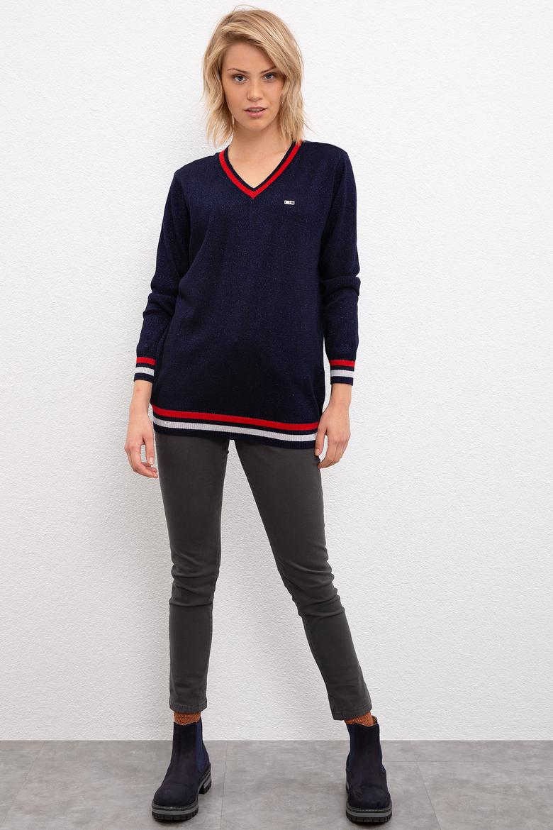 Kadın Lacivert Triko Kazak - 50206809012