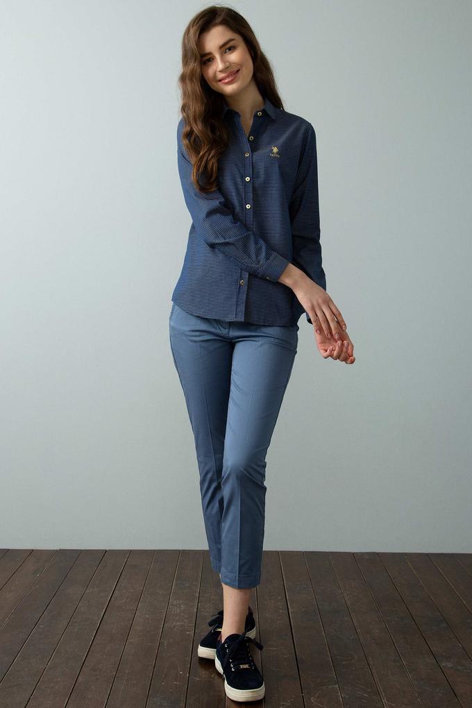 Lacivert Gömlek Uzunkol