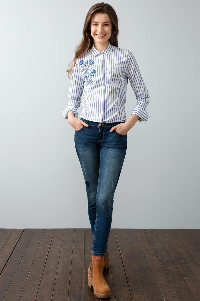 Mavi Gömlek Uzunkol