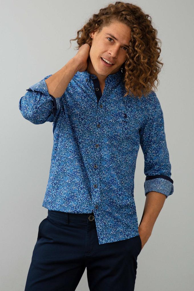 Mavi Gömlek Uzunkol