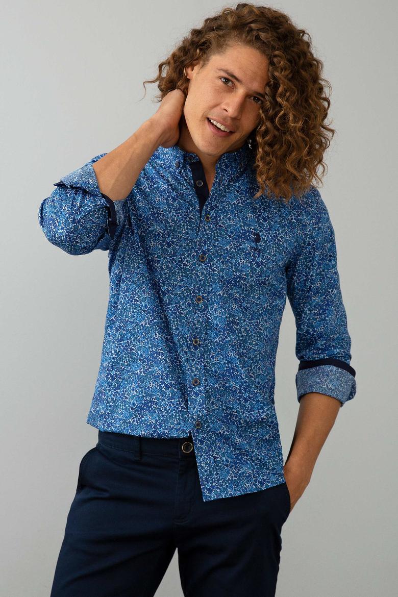 Mavi Gömlek Uzunkol