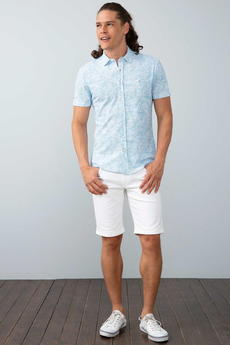 Erkek Beyaz Gömlek Yaka T-Shirt - 50199600021