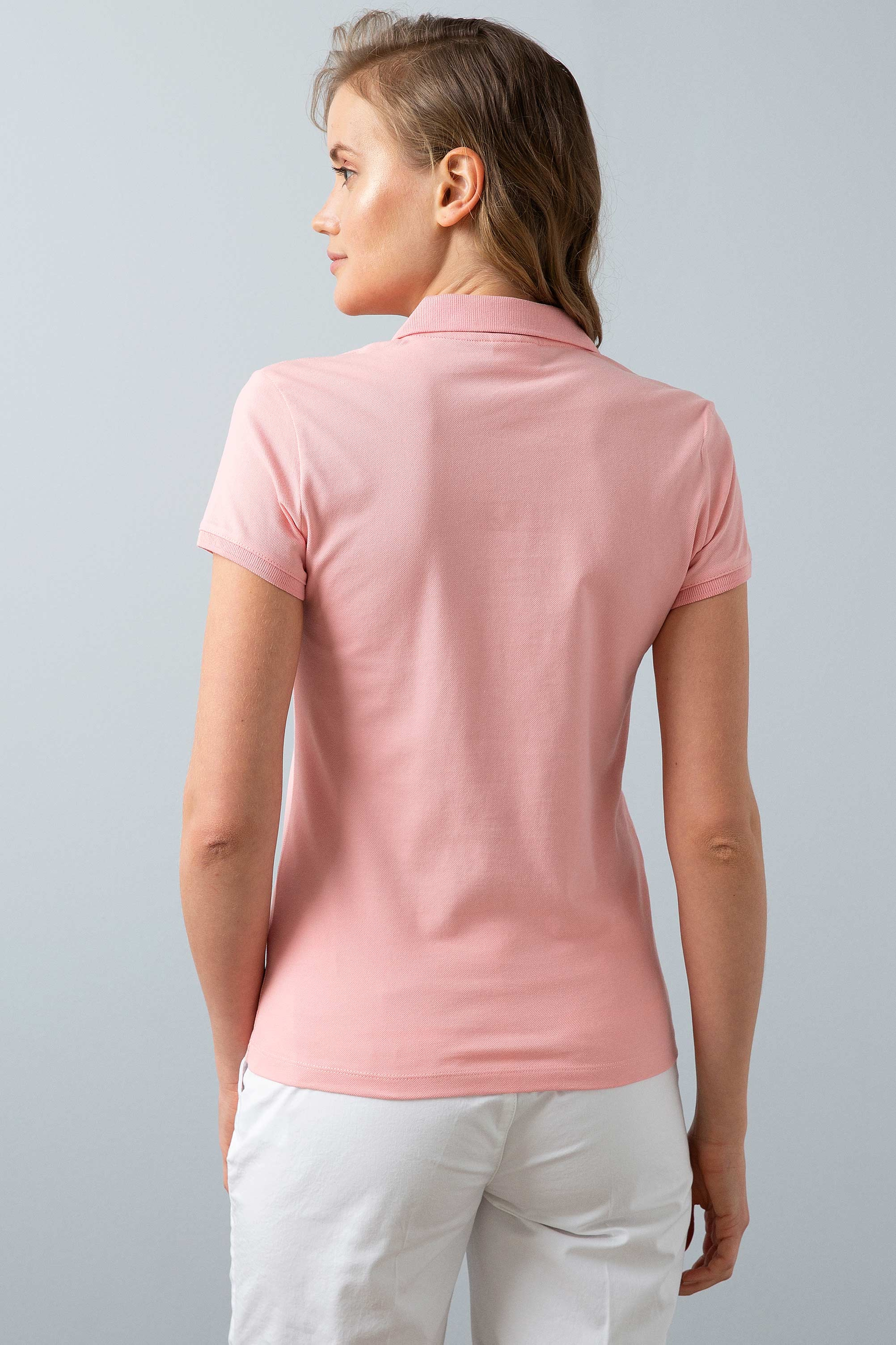 Kadın Pembe Basic Tişört - Image 4