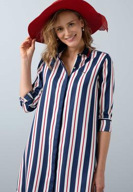 Kadın Lacivert Dokuma Elbise - 50202402001