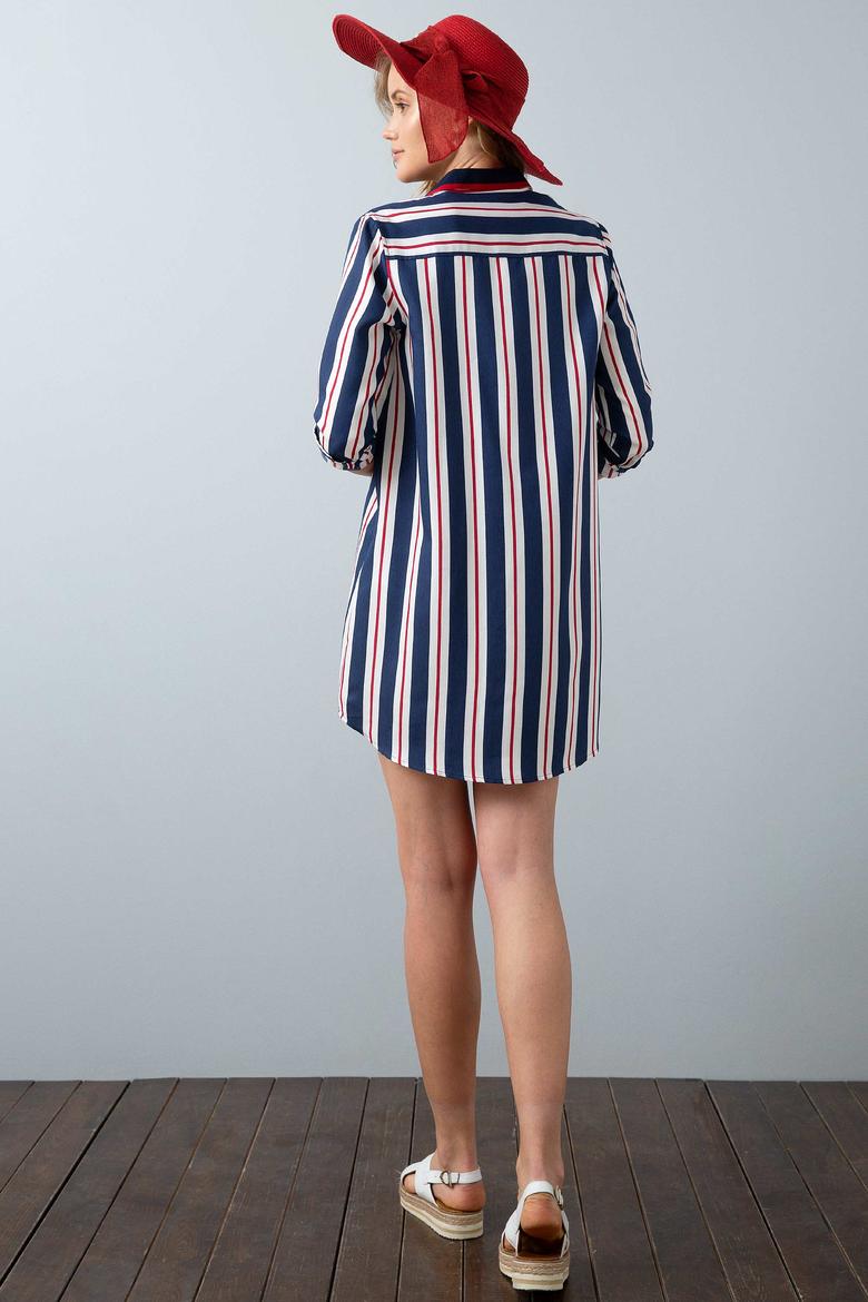 Kadın Lacivert Dokuma Elbise - 50202402001