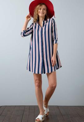 Kadın Lacivert Dokuma Elbise - 50202402001