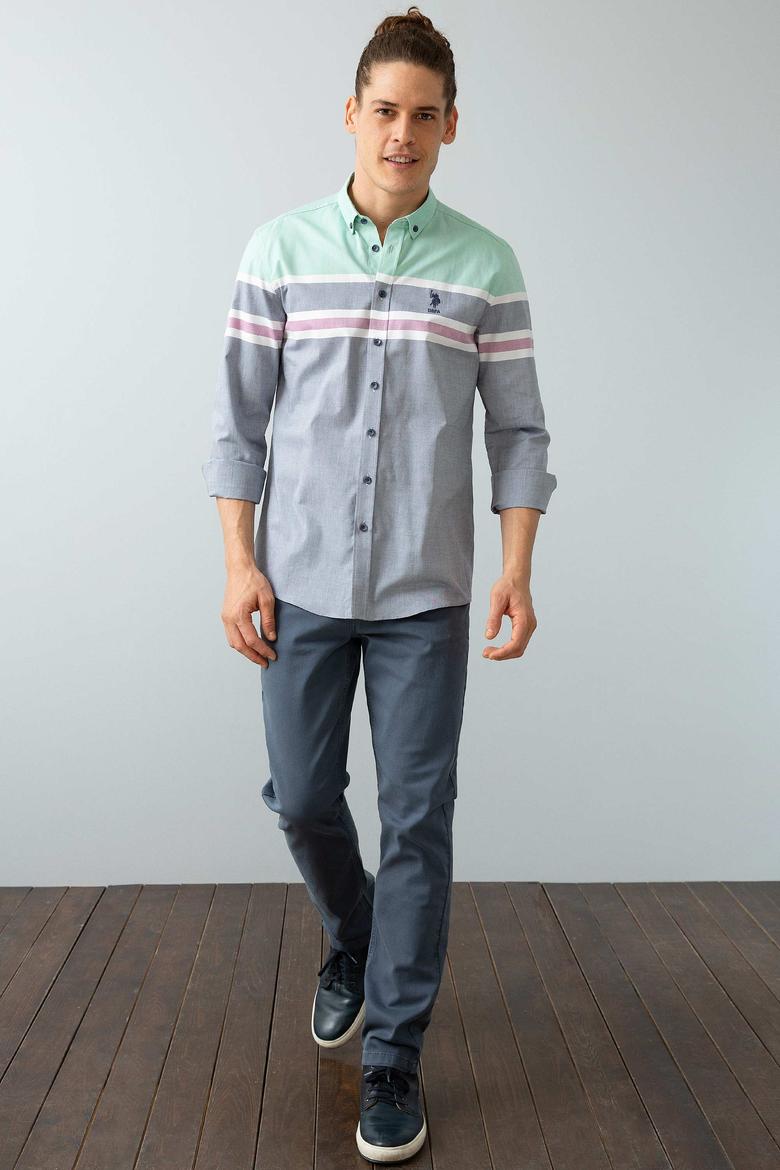 Erkek Lacivert Gömlek Uzunkol