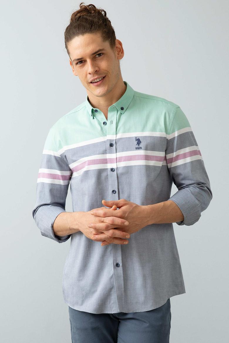 Erkek Lacivert Gömlek Uzunkol - 50199349003