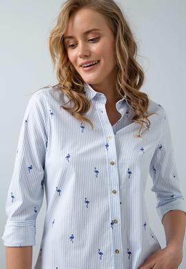 Kadın Mavi Gömlek Uzunkol - 50202394004