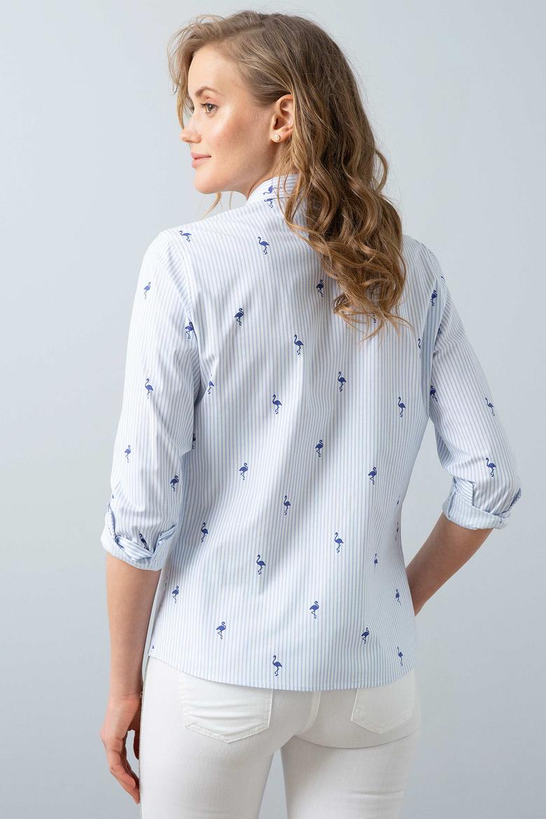 Kadın Mavi Gömlek Uzunkol - 50202394004