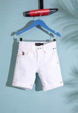 Erkek Çocuk Beyaz Denim Bermuda - 50189181001
