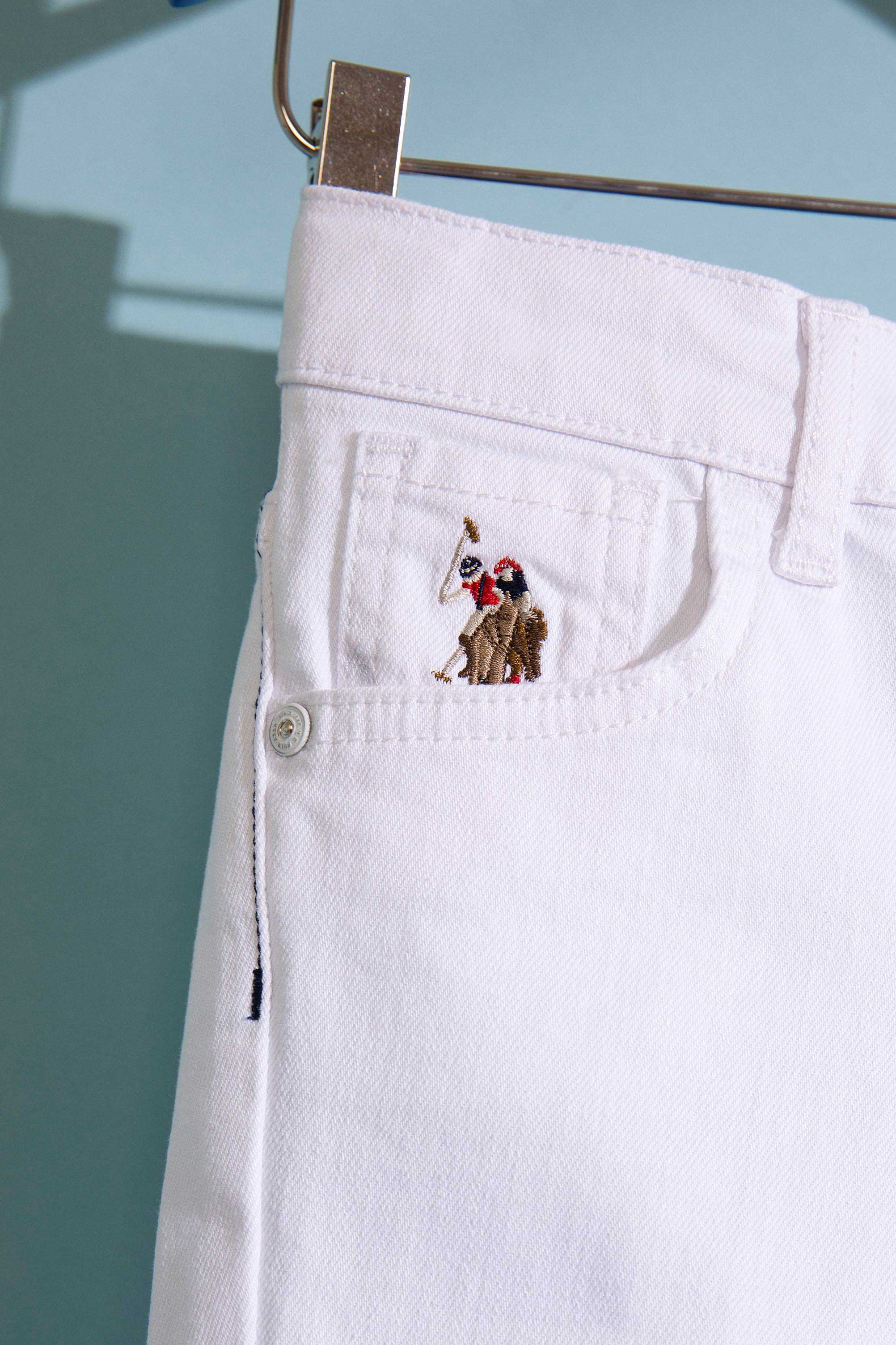 Erkek Çocuk Beyaz Denim Bermuda - Image 3