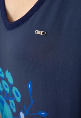 Kadın Lacivert V - Yaka T-Shirt - 50202499009