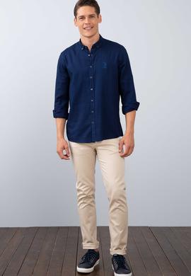 Erkek Lacivert Gömlek Uzunkol - 50202297004