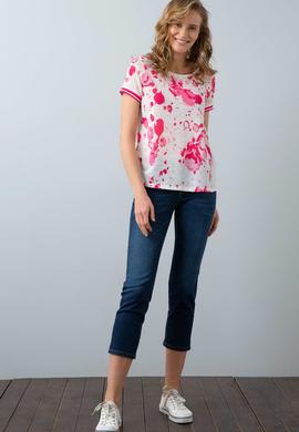 Kadın Pembe Bisiklet Yaka T-Shirt - 50202500002