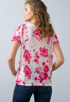 Kadın Pembe Bisiklet Yaka T-Shirt - 50202500002