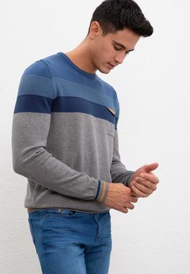 Erkek Gri Melanj Kazak - 50207540038