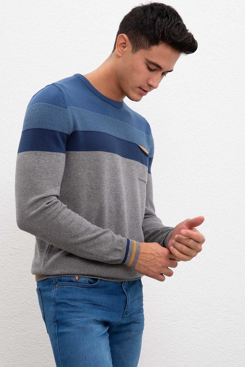 Erkek Gri Melanj Kazak - 50207540038