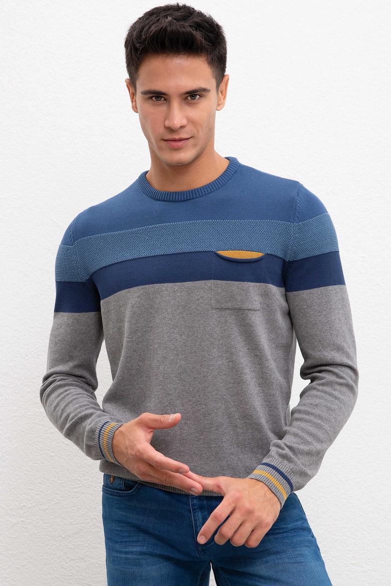 Erkek Gri Melanj Kazak - 50207540038