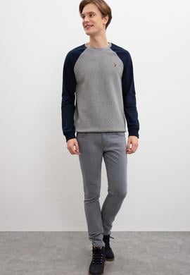 Erkek Lacivert Bisiklet Yaka Sweatshirt - 50207563001