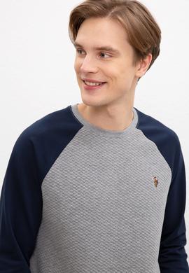 Erkek Lacivert Bisiklet Yaka Sweatshirt - 50207563001